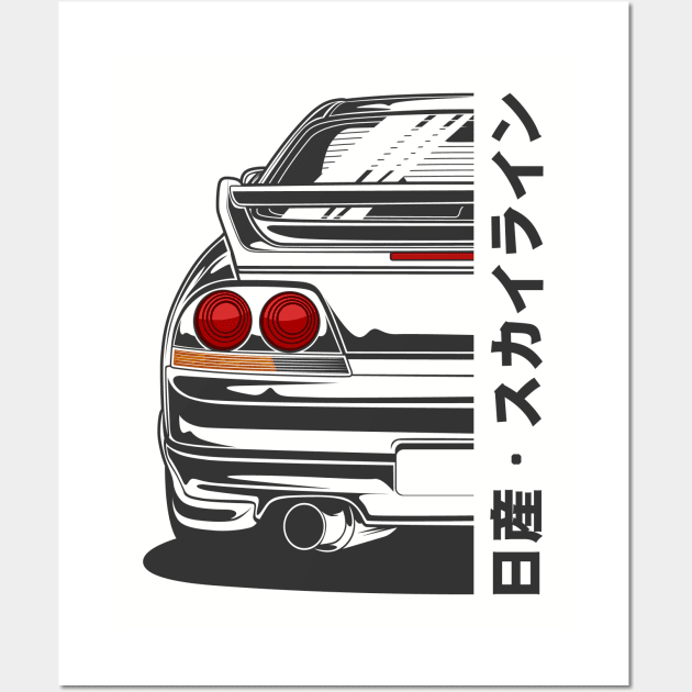Nissan Skyline GTR R33 Wall Art by idrdesign